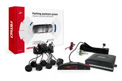 AMIO Asistenty parkovania LED 8 senzorov čierne 01560