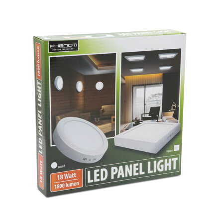 LED svetelný panel 18W kruhový denná biela