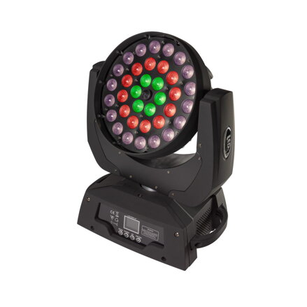 Flash 4xLED Moving Head 36x15W RGBWAUV 6in1 ZOOM 3 Sections + case