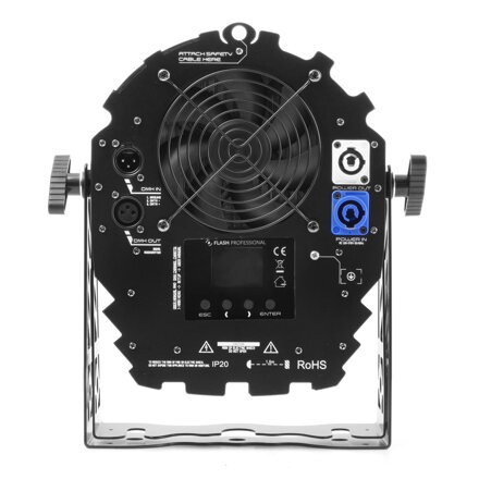 LED PAR 64 250W 5in1 COB SHORT WHITE 2000-9000K + BARNDOOR Mk2