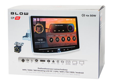 BLOW CP01  1DIN 10" Android/WiFi/GPS/CARPLAY SWIVEL
