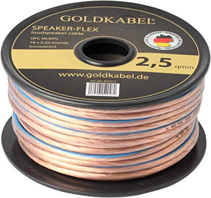 Goldkabel SPEAKER-FLEX transparent 2 x 2,50mm² 15m