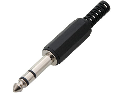 Jack 6,3mm stereo plast